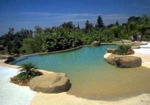 beach entry pool